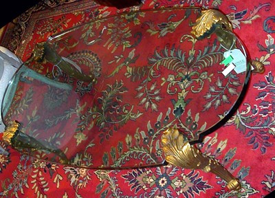 Lot 1433 - Acanthus Decorated Gilt-Metal Glass Top Coffee...