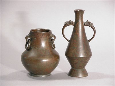 Lot 4244 - Two Chinese Bronze Vases Late 18th/early 19th...
