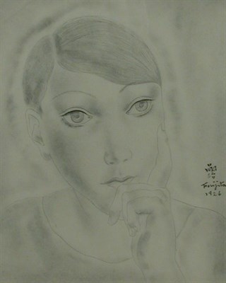 Lot 102 - Tsuguharu Foujita Japanese, 1886-1968 HEAD OF...