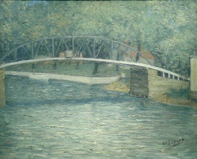 Lot 154 - Aaron Harry Gorson 1872-1933 BRIDGE OVER CANAL...