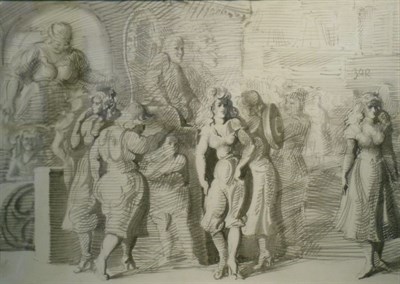 Lot 195 - Reginald Marsh 1898-1954 CONEY ISLAND SCENE...