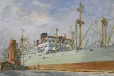 Lot 267 - Reginald Marsh 1898-1954 STEAM FREIGHTER AND...