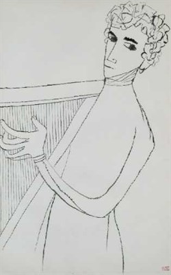 Lot 328 - Ben Shahn 1898-1969 YOUNG MAN PLAYING LYRE,...
