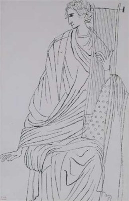 Lot 327 - Ben Shahn 1898-1969 YOUTH PLAYING CITHARA,...