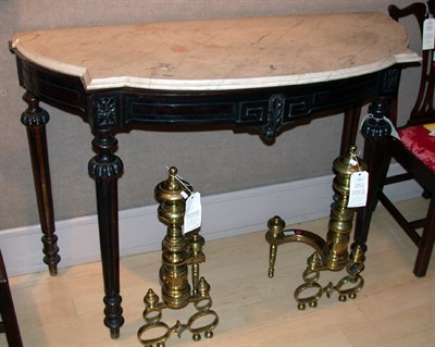 Lot 502 - Marble Top Mahogany Table
