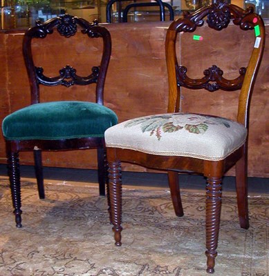 Lot 1315 - Set of Four Victorian Mahogany Side Chairs