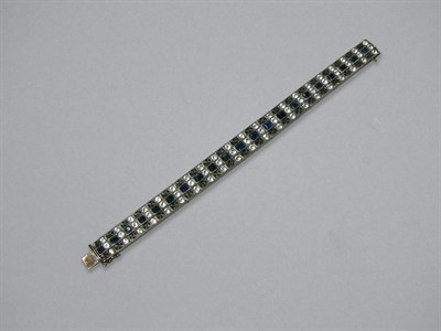 Lot 319 - Blue & White Stone Bracelet