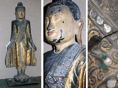 Lot 4192 - Thai Gilt-Wood Figure of Buddha Early 20th...
