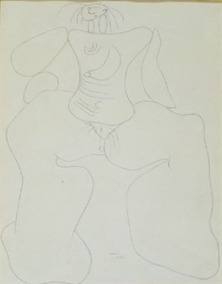 Lot 28 - Joan Miro Spanish, 1893-1983 PERSONNAGE, 1937...