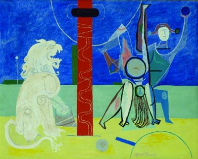 Lot 44 - Byron Browne American, 1907-1961 THE ARENA...