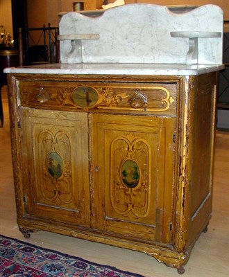 Lot 1167 - Marble Top Faux Painted Washstand Height 38...
