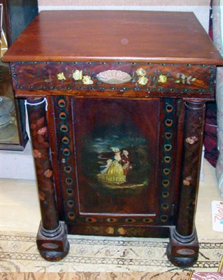 Lot 1325 - Empire Style Painted Mahogany Side Cabinet...