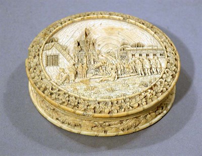 Lot 4422 - Continental Ivory Box Early 19th century...