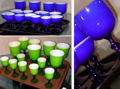 Lot 123 - Miscellaneous Group of Blue and Green Glass...