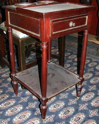 Lot 552 - Georgian Style Marble Top Mahogany Plant Stand