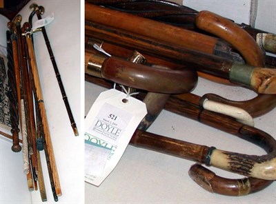 Lot 521 - Miscellaneous Group of Walking Sticks...