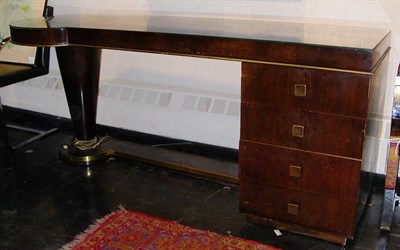 Lot 149 - Asymetrical Design Mahogany Desk Contemporary