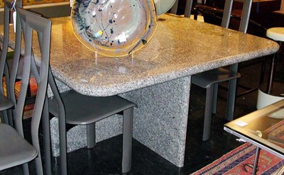 Lot 164 - Granite Pedestal Dining Table