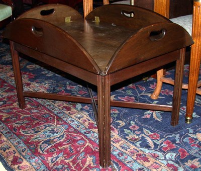 Lot 485 - Georgian Style Mahogany Butler's Tray on Stand