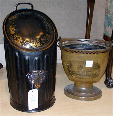 Lot 203 - Two Victorian Tole Coal Bins