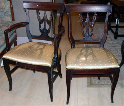 Lot 212 - Set of Six Georgian Style Mahogany Dining...