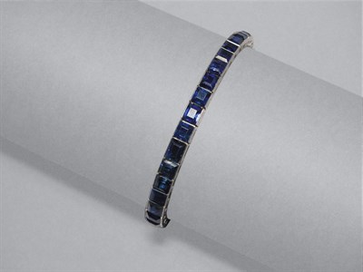 Lot 437 - Sapphire Straightline Bracelet