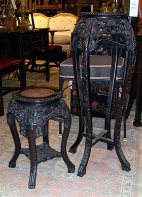 Lot 214 - Two Marble Top Pedestals
