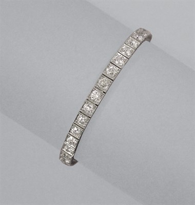 Lot 438 - Diamond Straightline Bracelet