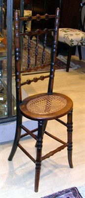 Lot 435 - Victorian Caned Seat Deportment Chair
