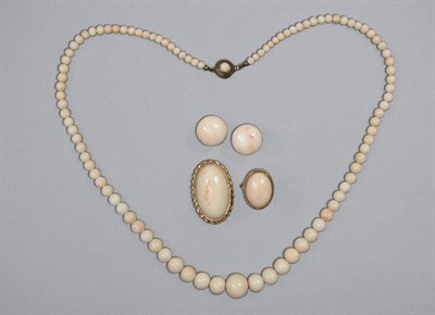 Lot 412 - Group of  Angel Skin Coral Jewelry