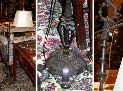 Lot 242 - Four Metal Floor Lamps