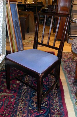 Lot 256 - Set of Four Georgian Style Mahogany Side Chairs