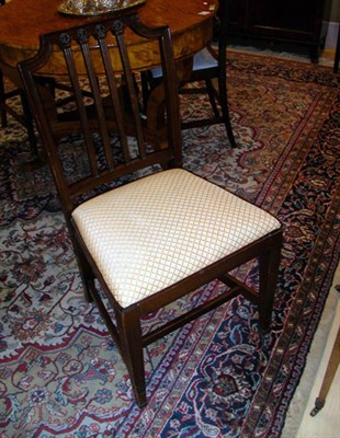 Lot 264 - Set of Four Georgian Style Mahogany Dining Chairs