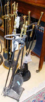 Lot 268 - Three Sets of Brass Fire Tools