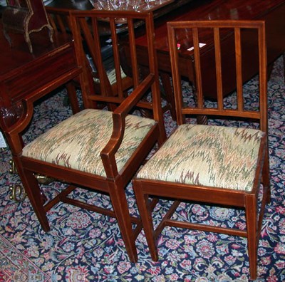 Lot 314 - Set of Six Georgian Style Mahogany Dining...