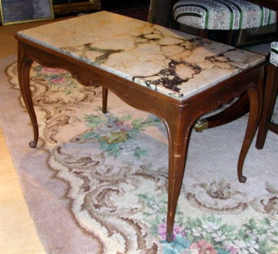 Lot 374 - Louis XV Style Marble Top Low Table