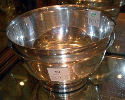 Lot 384 - Two Sterling Silver Revere Bowls Total...