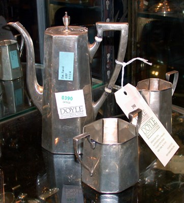 Lot 390 - Mauser Sterling Silver Three-Piece Coffee...