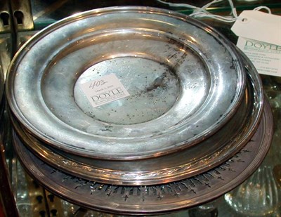 Lot 403 - Five Sterling Silver Plates Total...