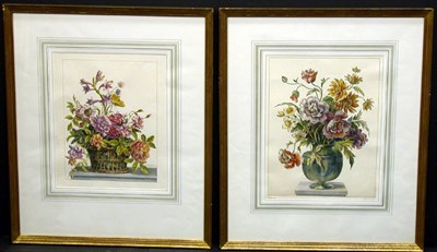 Lot 1061 - After L. Tessier [VASE OF FLOWERS] Two...