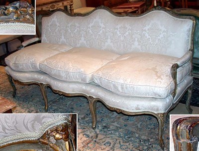 Lot 4420 - Louis XV Gilt Decorated and Gray Painted...