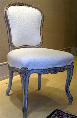 Lot 1434 - Pair of Louis XV Style Painted Side Chairs