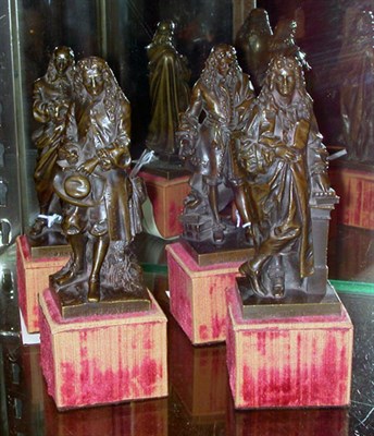Lot 1333 - Set of Four Patinated-Bronze Figures Cast by...