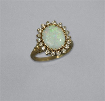 Lot 305 - Opal & Diamond Ring