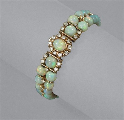 Lot 306 - Opal & Diamond Bracelet