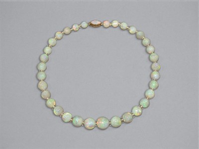 Lot 307 - Opal  & Rock Crystal Bead Necklace