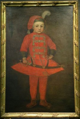 Lot 4050 - Continental School 18th Century BOY IN A RED...