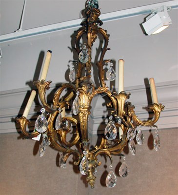Lot 473 - Louis XV Style Gilt-Metal Six-Light Chandelier