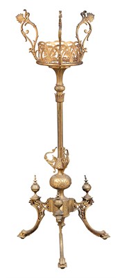 Lot 186 - Empire Style Gilt-Metal and Ruby Glass Plant...