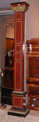 Lot 2436 - Pair of Parcel Gilt and Painted Pilasters...